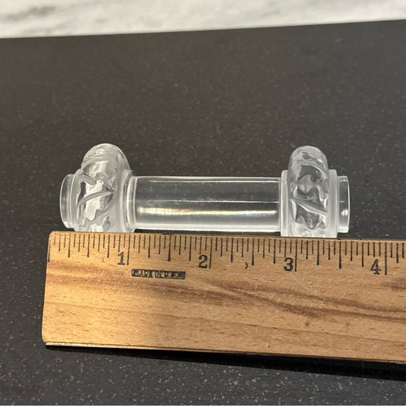 Lalique France dumbell fork knife spoon rest signed - Picture 6 of 12